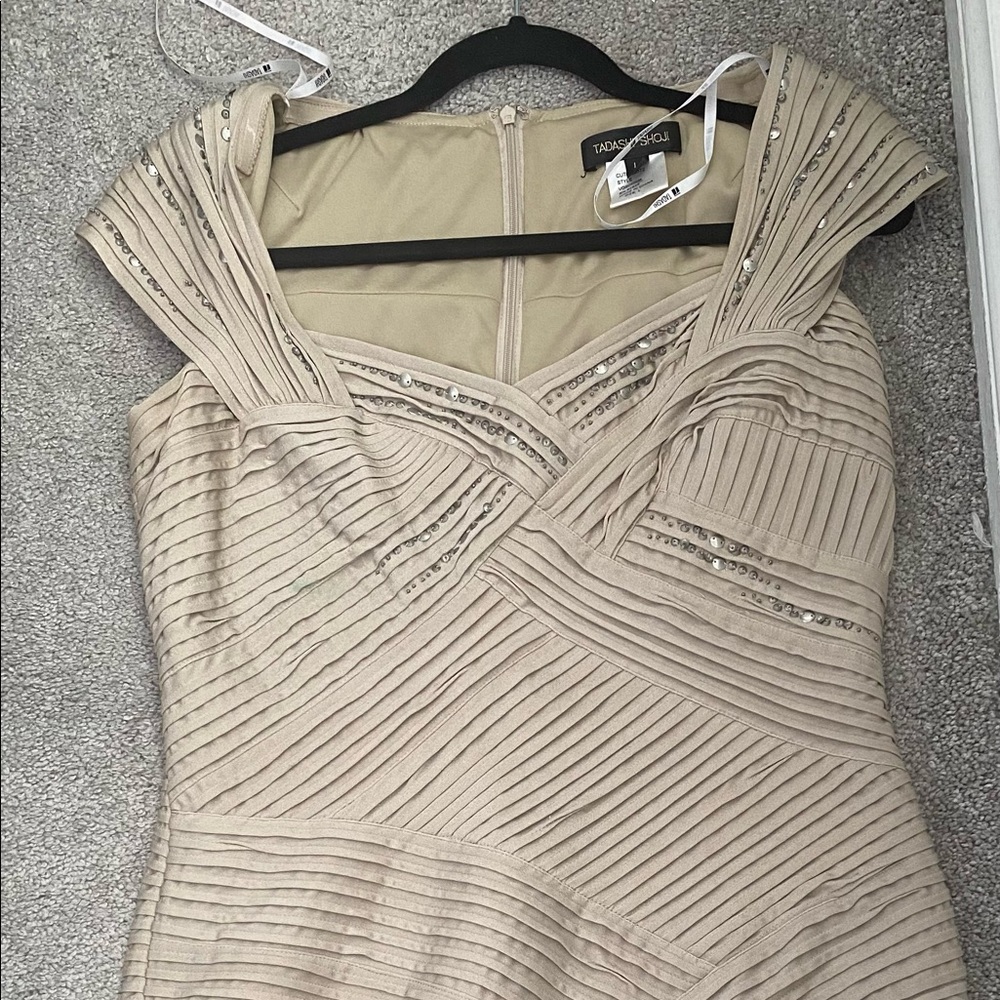 Tadashi shoji dress cream size L
